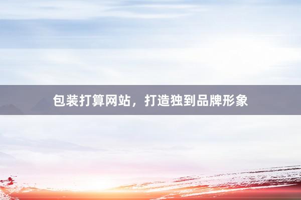包装打算网站，打造独到品牌形象